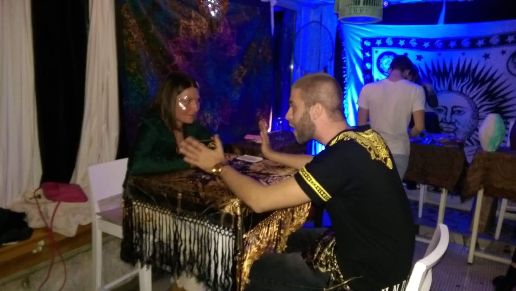 Instant tarot reading with Delina in European night club